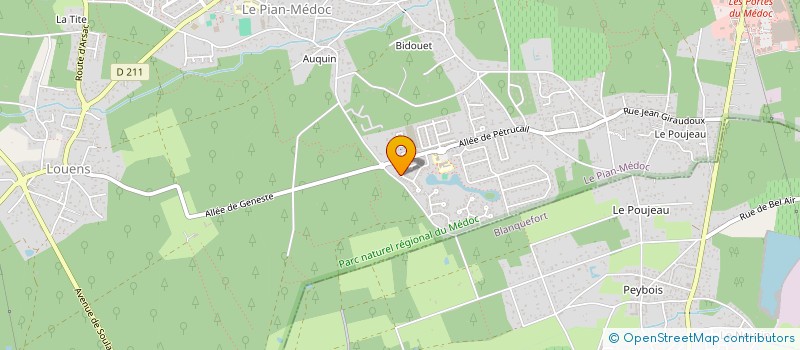localisation de l'entreprise D.J.M. à LE PIAN-MEDOC