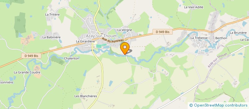 localisation de l'entreprise D.J.R.A.  AZAY-SUR-THOUET