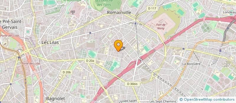 localisation de l'entreprise D.J.V. à BAGNOLET