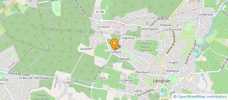 localisation de l'entreprise D'J2BI  LEOGNAN