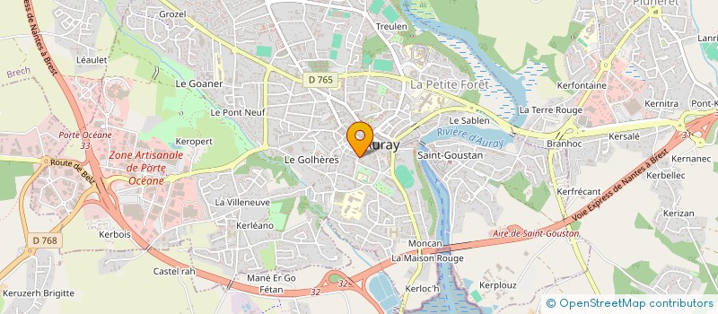 localisation de l'entreprise D.K. à AURAY