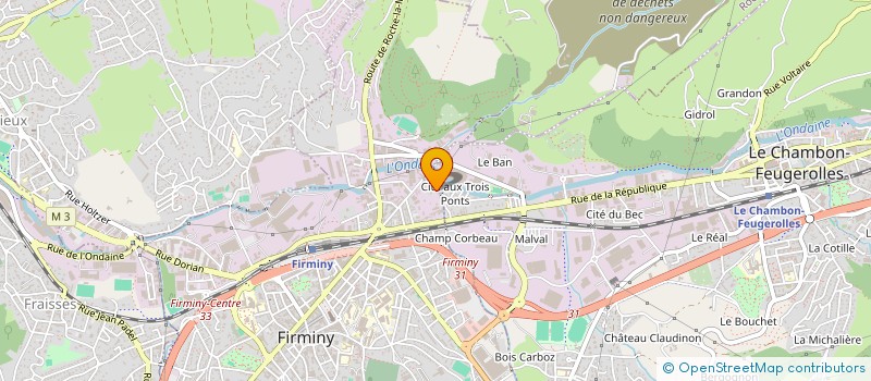 localisation de l'entreprise D.K.  LE CHAMBON-FEUGEROLLES