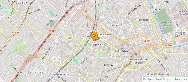 localisation de l'entreprise D&K BEAUTE  ROUBAIX