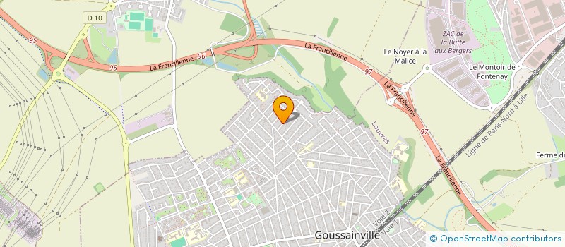 localisation de l'entreprise D. K ELEC à GOUSSAINVILLE