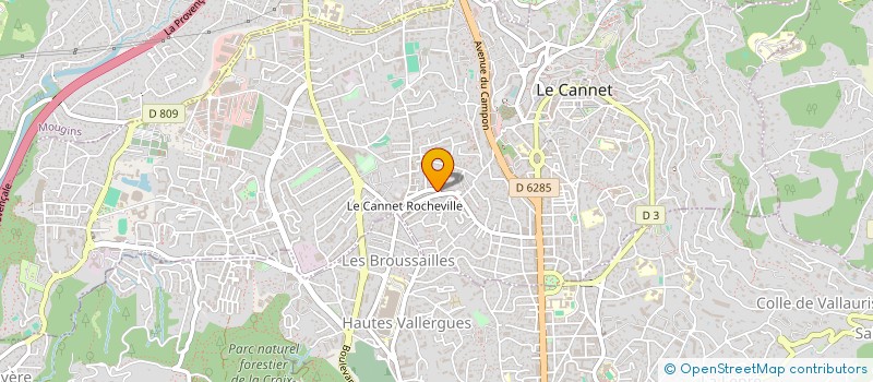 localisation de l'entreprise D.K.M. à LE CANNET