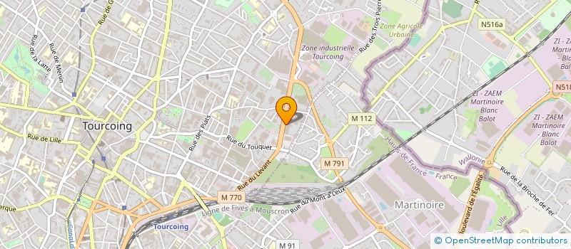 localisation de l'entreprise D.K.O.M à TOURCOING