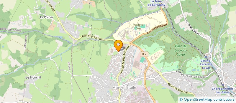 localisation de l'entreprise D K P ENTREPRISE SA  MARCY-L'ETOILE