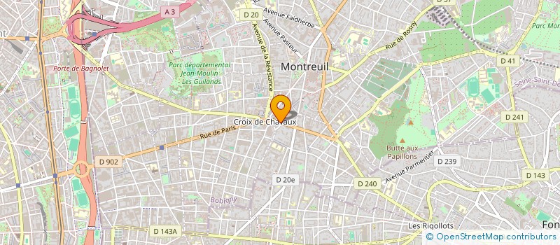 localisation de l'entreprise D.L. à MONTREUIL