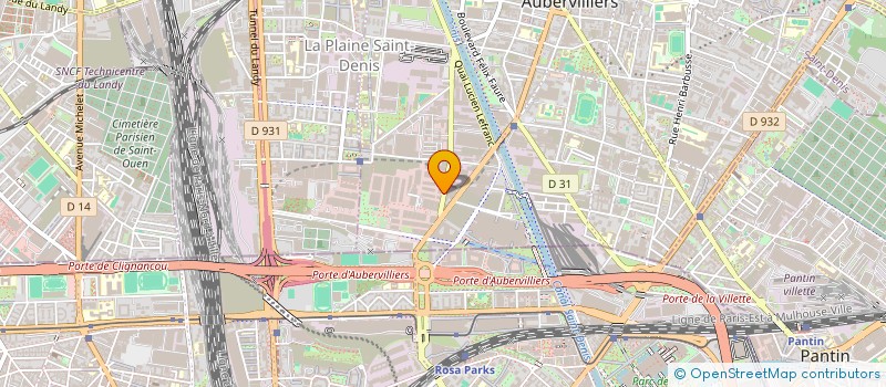 localisation de l'entreprise D.L.C  AUBERVILLIERS