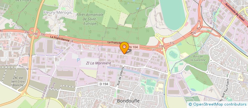 localisation de l'entreprise D L C INDUSTRIE à BONDOUFLE
