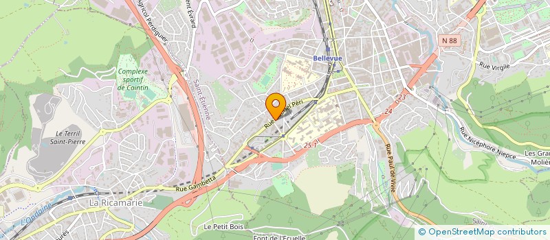 localisation de l'entreprise D.L.D.  SAINT-ETIENNE