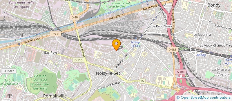 localisation de l'entreprise D.L. INDUSTRIES à NOISY-LE-SEC
