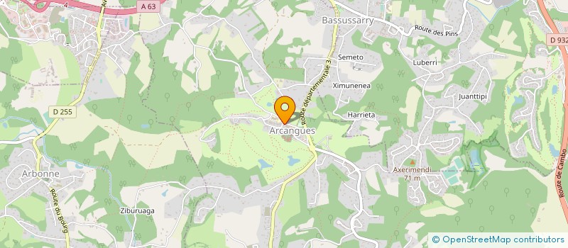 localisation de l'entreprise D.L.M.  ARCANGUES