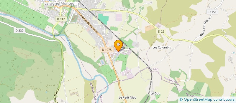 localisation de l'entreprise D & L MUSCU CARDIO FITNESS  LARAGNE-MONTEGLIN