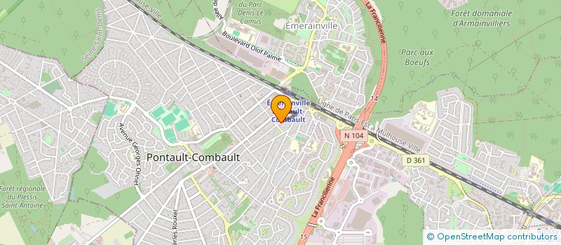 localisation de l'entreprise D.L. REFRIGERATION à PONTAULT-COMBAULT