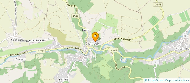 localisation de l'entreprise D L TRUCKS à CHAMPEIX