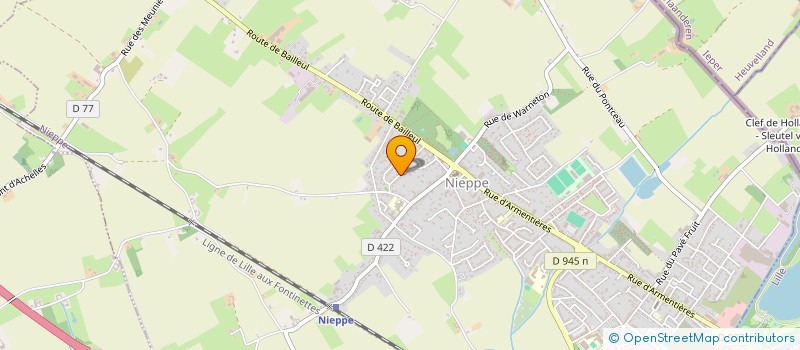 localisation de l'entreprise D.L.U à NIEPPE