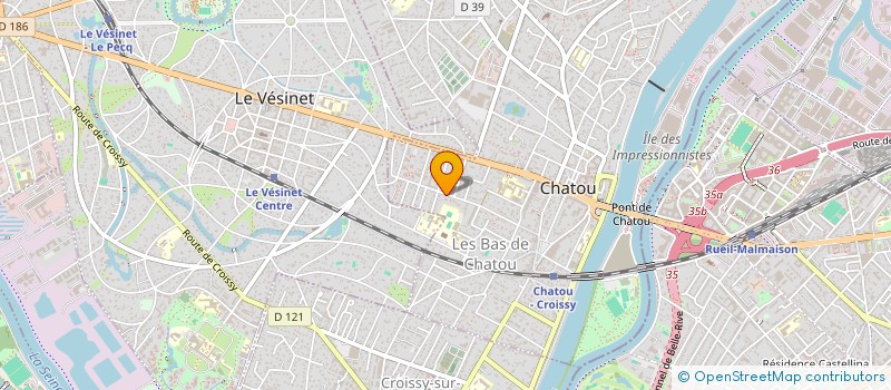 localisation de l'entreprise D. LEURENT  CHATOU