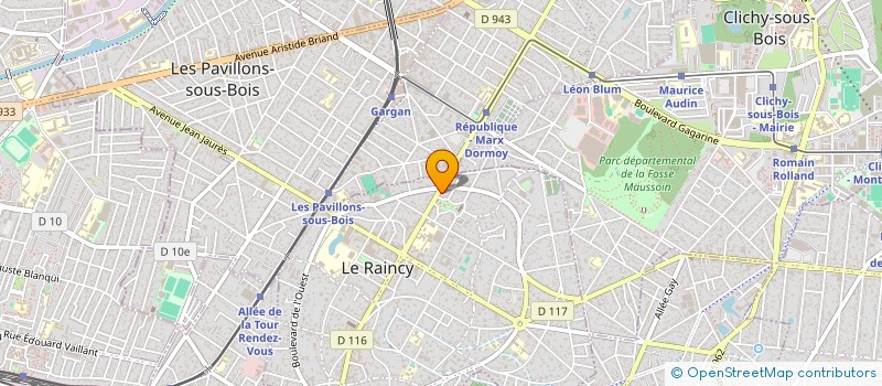 localisation de l'entreprise D.M. à LE RAINCY