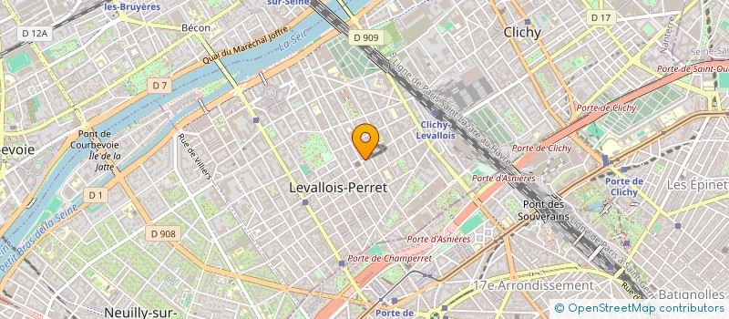 localisation de l'entreprise D.M à LEVALLOIS-PERRET