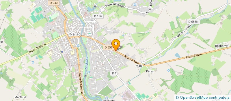 localisation de l'entreprise D.M.A. KOMILFO à NERAC
