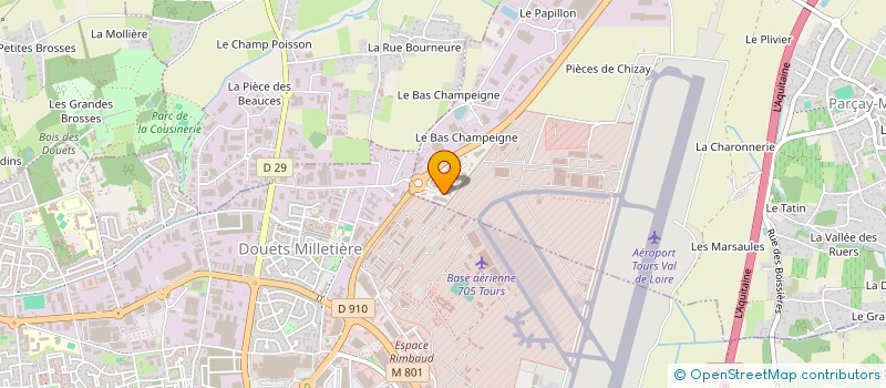 localisation de l'entreprise D&M ASSOCIES à TOURS