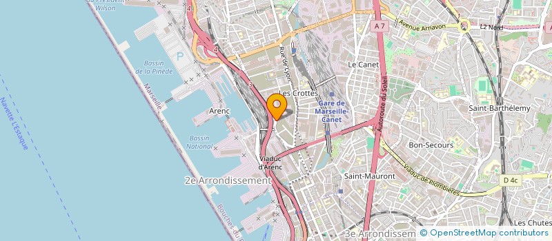 localisation de l'entreprise D M C à MARSEILLE