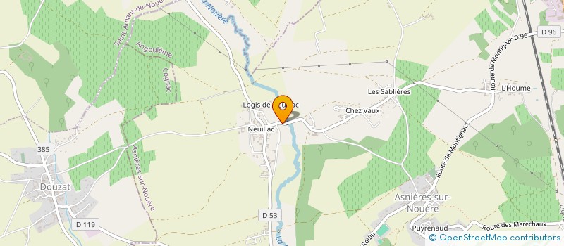 localisation de l'entreprise D.M.C à ASNIERES-SUR-NOUERE