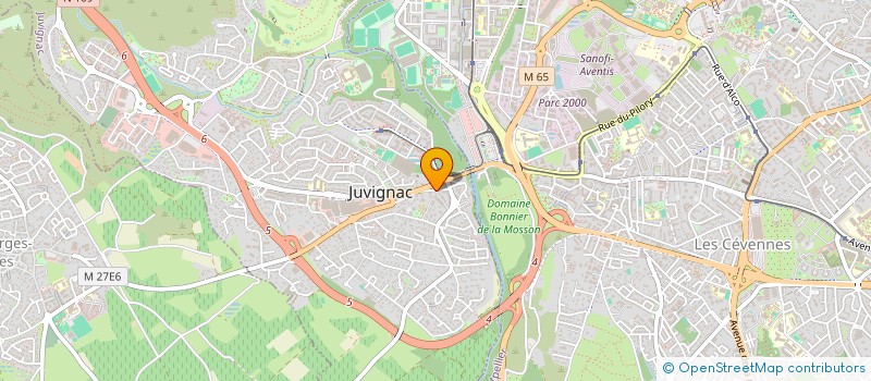 localisation de l'entreprise D M CONSTRUCTION  JUVIGNAC