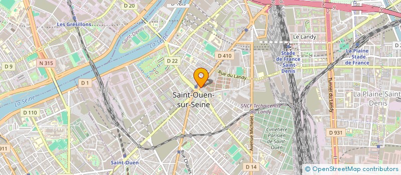 localisation de l'entreprise D M CONSTRUCTIONS à SAINT-OUEN-SUR-SEINE
