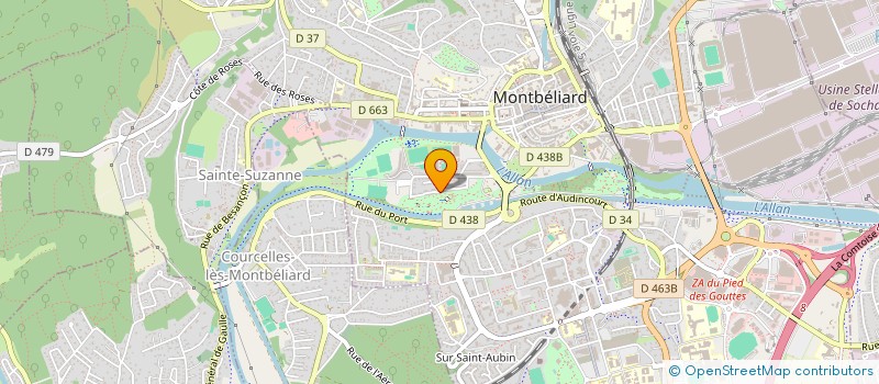 localisation de l'entreprise D.M.DISTRIBUTION à MONTBELIARD