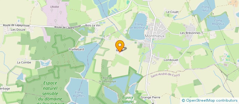 localisation de l'entreprise D M ET ASSOCIES à MONTHIEUX
