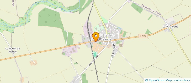 localisation de l'entreprise D M F  ORGERES-EN-BEAUCE