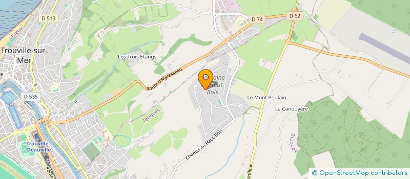 localisation de l'entreprise D.M.F INTERNATIONAL à TOUQUES