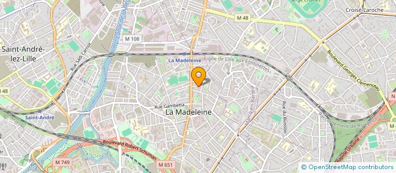 localisation de l'entreprise D.M.G à LA MADELEINE