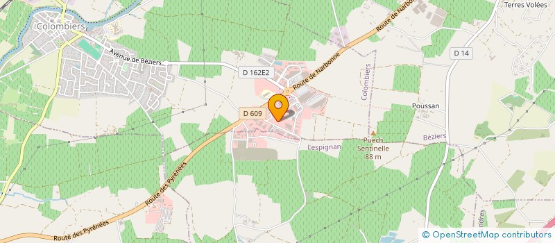 localisation de l'entreprise D M G à COLOMBIERS