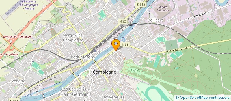 localisation de l'entreprise D.M.G.  COMPIEGNE