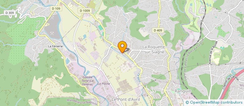 localisation de l'entreprise D.M.H à LA ROQUETTE-SUR-SIAGNE