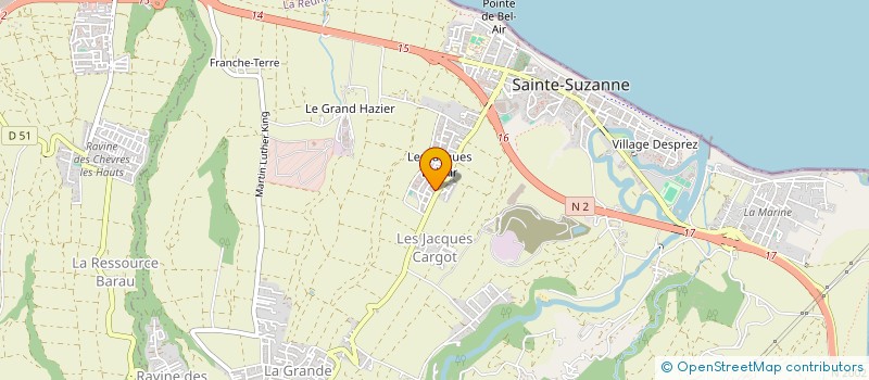 localisation de l'entreprise D.M.I. ELECTRICITE à SAINTE-SUZANNE