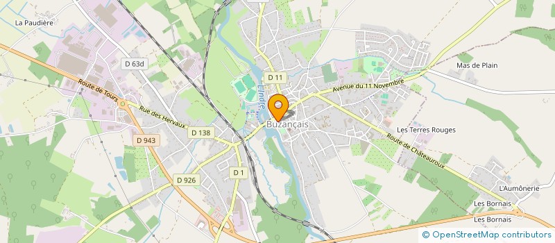 localisation de l'entreprise D.M.P SARL à BUZANCAIS