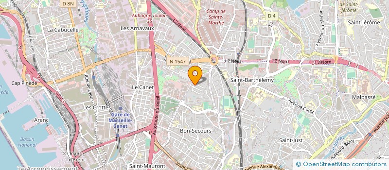 localisation de l'entreprise D.M. PACA à MARSEILLE