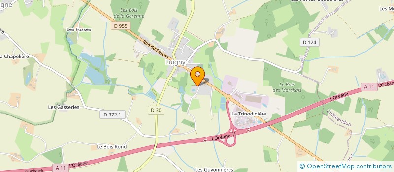 localisation de l'entreprise D.M. PRIMEVERES à LUIGNY