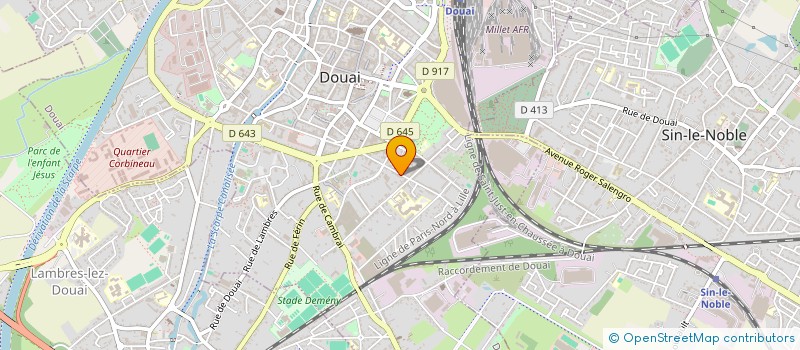 localisation de l'entreprise D@M PROD à DOUAI