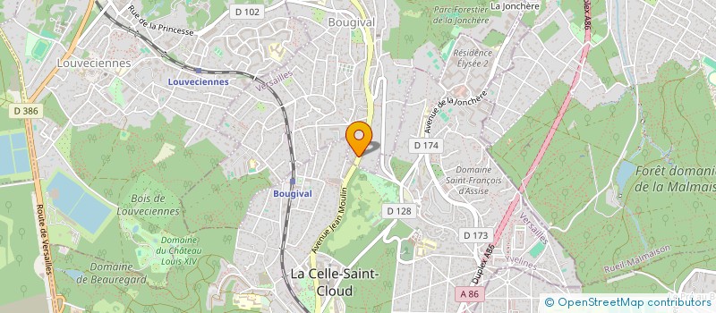 localisation de l'entreprise D.M.S.  BOUGIVAL