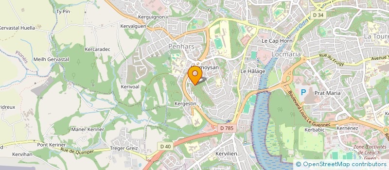 localisation de l'entreprise D.M.S.  BAT à QUIMPER