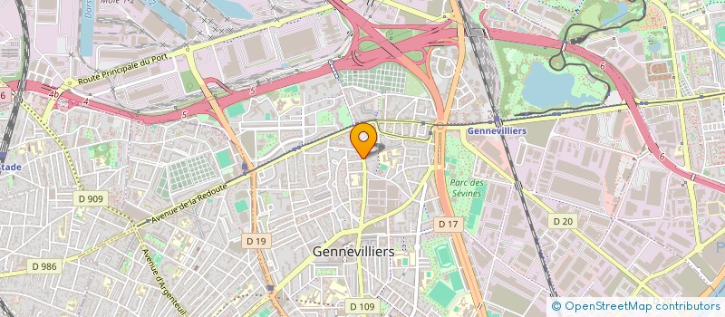localisation de l'entreprise D.M.S. TRANSPORT à GENNEVILLIERS
