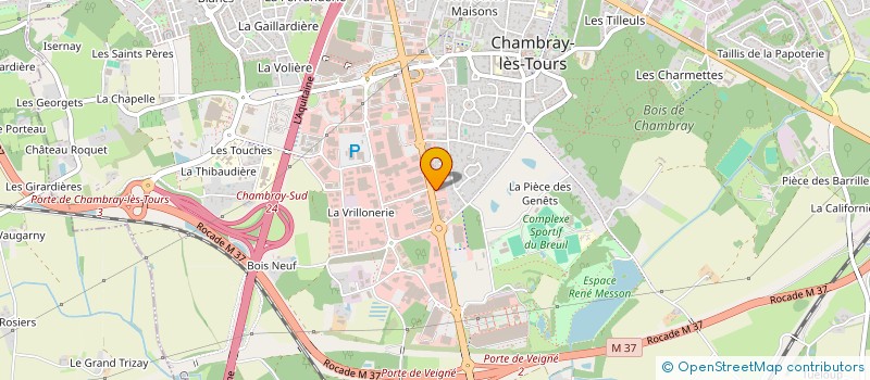 localisation de l'entreprise D' MAT 37 à CHAMBRAY-LES-TOURS