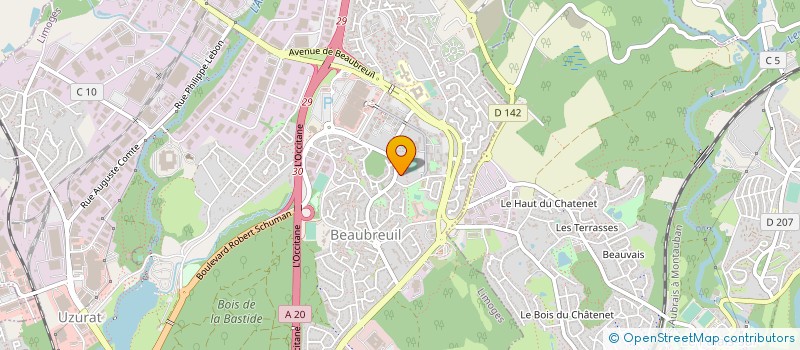 localisation de l'entreprise D.N. EXPLOITATION à LIMOGES