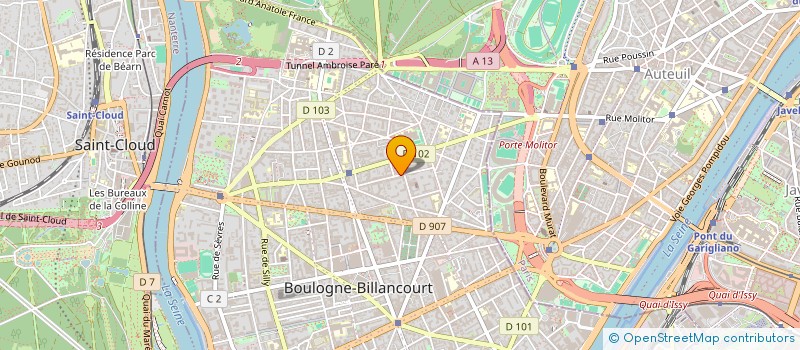 localisation de l'entreprise D.N.L. DEVELOPPEMENT à BOULOGNE-BILLANCOURT