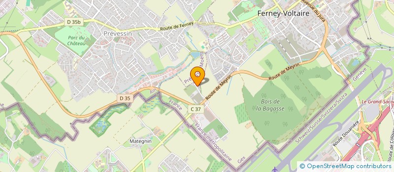 localisation de l'entreprise D'ONOFRIO & BILAK à FERNEY-VOLTAIRE